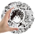 10/30/50PCS Black And White Anime Mixed Graffiti Sticker Tokyo Avengers/My Hero Academia/Demon Slayer Waterproof Sticker Wholesa. 