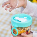 Overnight Oats Jar Container Portable Oatmeal Cups With Lids And Spoon Meal Jar.