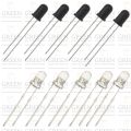 5Pair- IR Transmitter & Receiver LED Sensor 5mm 940nm IR LED Light Infrared Transmitter Receiver TX RX LED Sensor Light 5mm. 