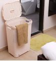 Bengal_plastic Rattan Laundry Basket - Dark Brown-. 