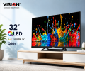 VISION 32" QLED Google TV Q10s HD Ready Smart TV (Android 14) | Free Delivery.