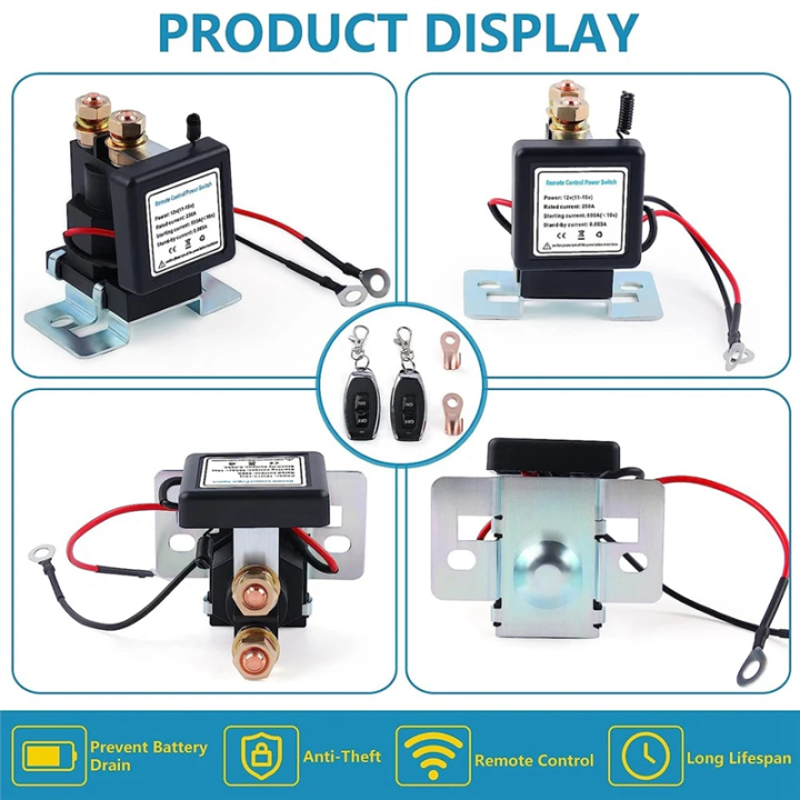 Battery%20Switch%20Relay%2012V%20500A%20Remote%20Control%20Power%20Switch%20Quick%20Disconnect%20Cut%20Off%20Isolator%20Switch%20Anti-Theft%20Switch,%20Easy%20to%20Use%20Fine%20Workmanship%20-%20Image%204
