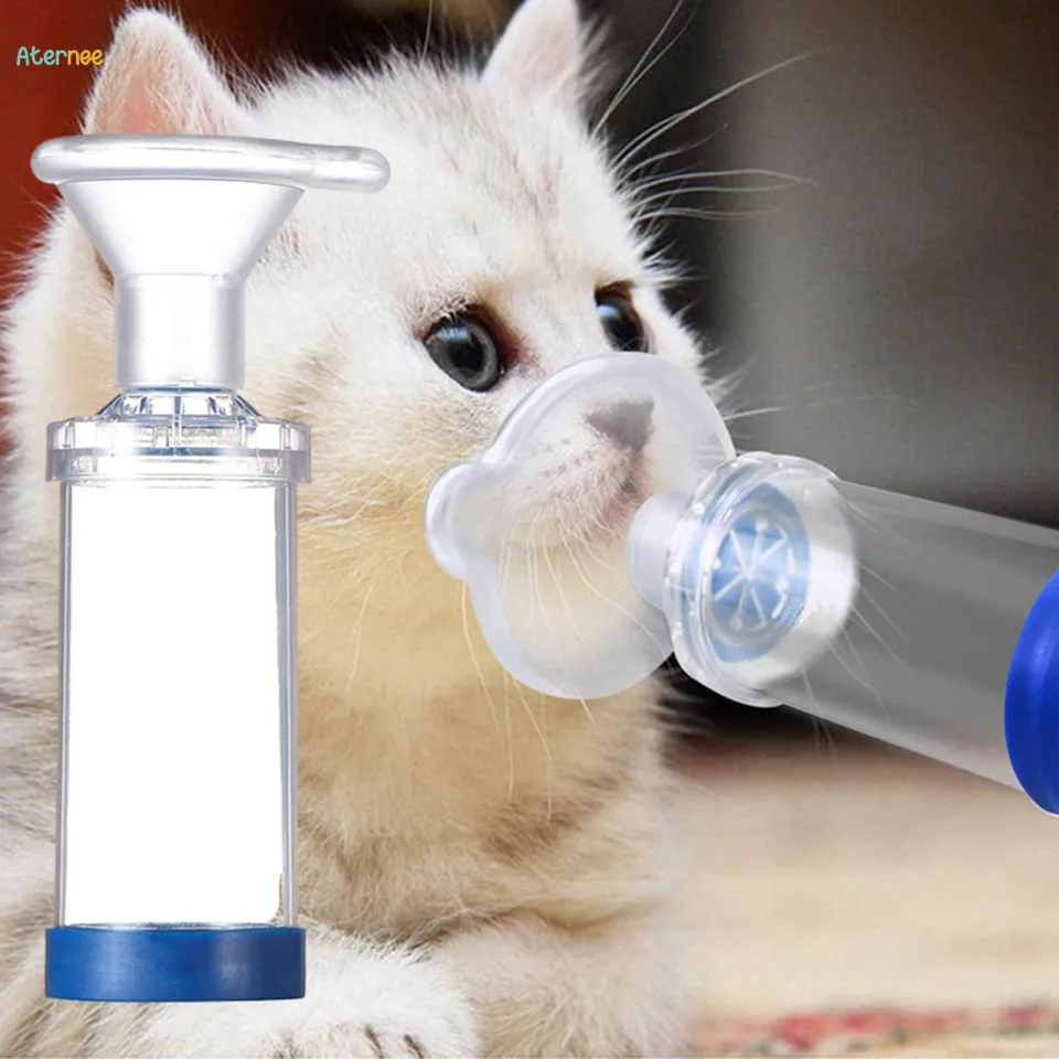 Inhaler Spacer For Cats & Dogs - Includes 3 Mask Sizes For Asthma, Nebulizer Use | Vet Approved, Easy To Clean