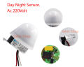 Day Night switch AC 220V, Day and Night Sensor .on and Off Photocell .LDR Sensor Switch. Automatic Auto On Off Street light switch AC-220V 10A. Waterproof Auto Light .Automatic light on off  Switch.Rainproof Road light control Switch AS-20. 