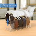 5/8 Grid Clear Acrylic Belt Organizer for Closet,Assemble Belt Organizer Display Case for Tie Bow Tie Women Men Home Belt Holder.