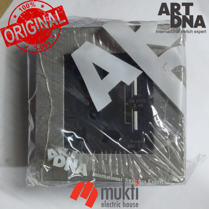 ART%20DNA%20A69%20Steel%20Series%2016A%20Dual%20USB%20Two%20&%20Three%20Pin%20Multi%20Function%20Universal%20Socket%20without%20Switch%205%20Pin%20Electrical%20Wall%20Outlet%20ARTDNA%20-%20Image%203
