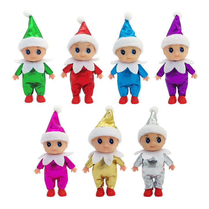 Christmas Mini Baby Elf Dolls Todder Elves Shining Kindness Craft Babies Doll Toy Decoration On The Shelf Gift For Girl Boy Kid Luhuai CVC