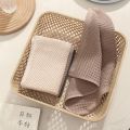 Cotton Dishcloth Honeycomb Towel Can Be Hung Square Towel Household Kitchen Living Room Hand Towel Desktop Cleaning Cloth.