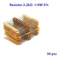 RESISTOR 2.2K OHM - 1/4W 5% (30pcs). 