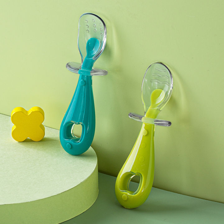 Hogokids%20Maternal%20and%20Child%20Supplies%20Silicone%20Spoon%20Short%20Handle%20Solid%20Food%20Spoon%20Baby%20Kid%20Tableware%20Spoon%20Soft%20Head%20Children%20Fork%20and%20Spoon%20Set%20-%20Image%207