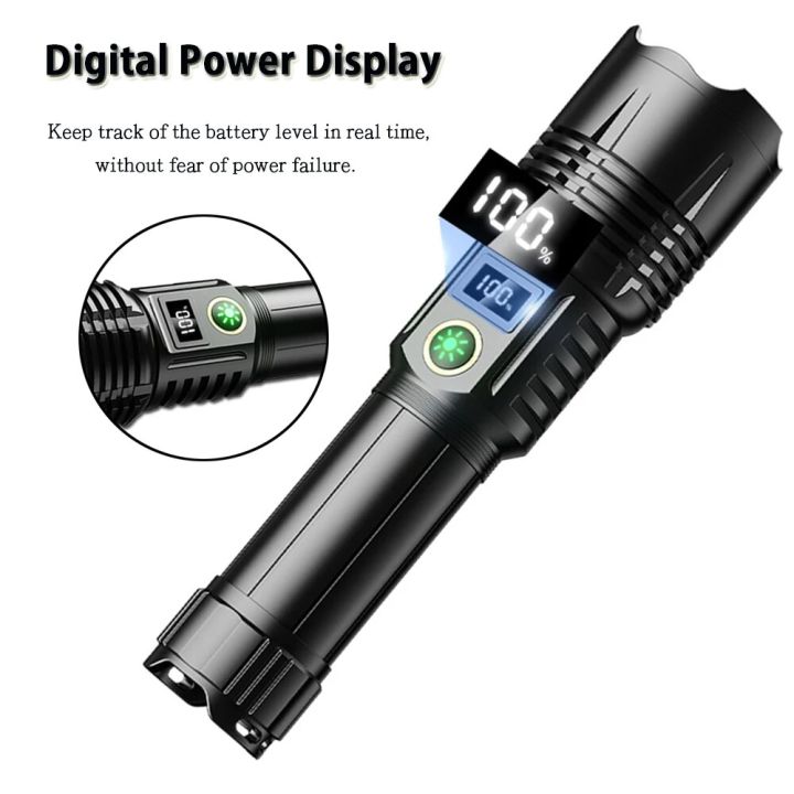 LED%20Flashlight%20Rechargeable,%20Zoom%20Super%20Bright%20Torch%20high%20Lumen%20Flashlight%20with%20Digital%20Power%20Display%20for%20Camping,%20Outdoor%20-%20Image%204