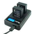 1600mAh AHDBT-301 AHDBT-302 Batteries + LCD Dual Charger For GoPro Hero 3+ Go Pro Hero3 Plus Action Camera.