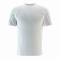 White Synthetic Short Sleeve T-shirt For Men. 