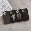 CASETiFY BLVCK Skull snake Melancholy Mirror Case iPhone 13 Pro MAX 12 11 Pro MAX XR X XS MAX 6/7/8 Plus SE2020 13 12 Mini TPU Shockproof Phone Cover Back Cute Fashion INS Style Casing.
