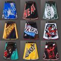 2022 New American Basketball Pants Warriors Raptors Sports Training Men's Loose Oversized Sports Shorts Basketball Pants M-5xl. 