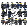 【Thriving】 16pcs Soldiers Mini Figures SWAT Series Kids Building Blocks Education Legoing Army Toys gift. 