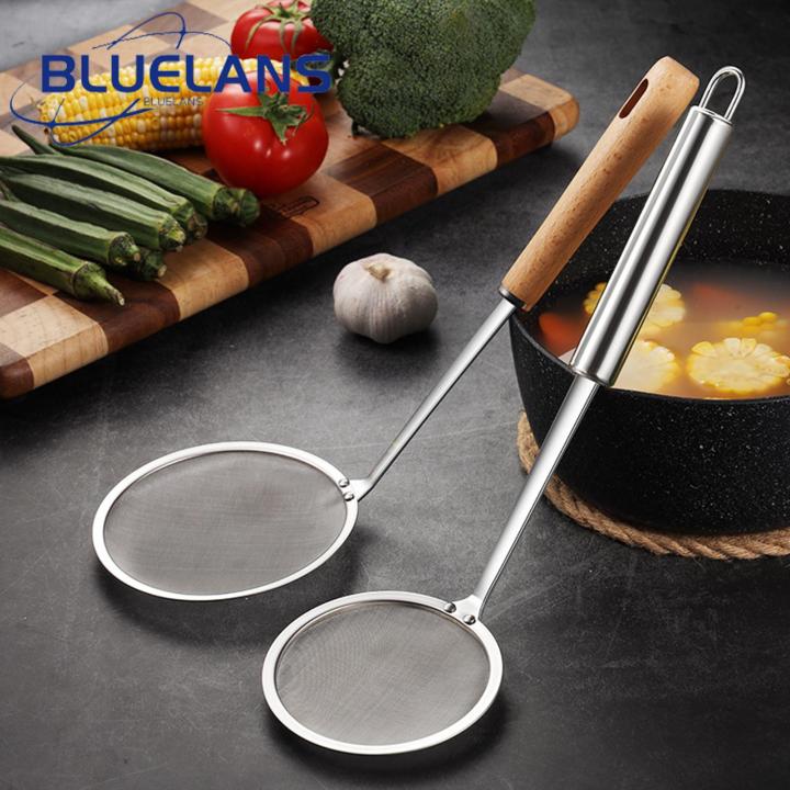 Rust-proof Oil Filter Utensil Efficient Stainless Steel Oil Filter Spoon for Fast Moisture Removal Heat-resistant Drain Scoop with Hanging Hole Ideal for Southeast Asian Buyers Drain Scoop for Oil