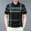 Polo Shirt Men Summer Casual Stripe Polo Tee Shirt Loose Thin Male Polos Shirts Tops. 
