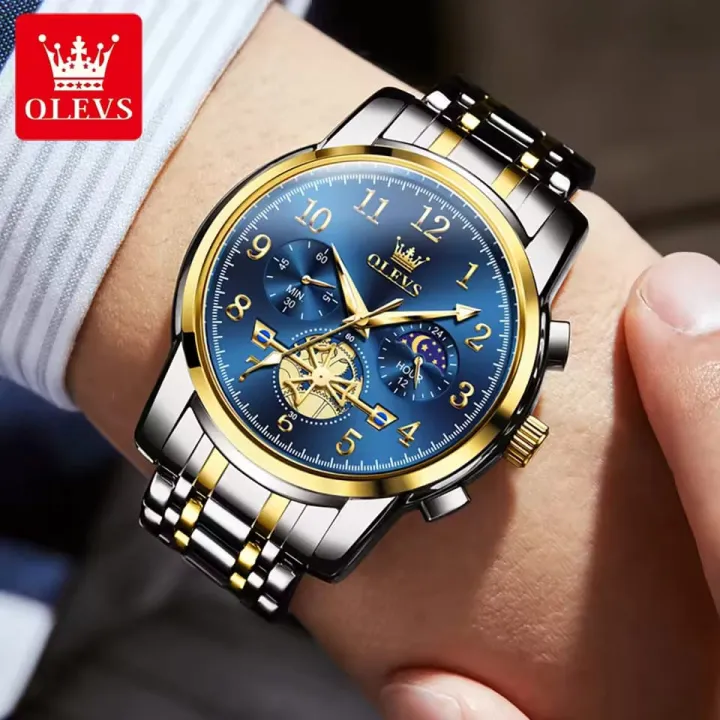 Olevs%202900%20model%20Top%20Brand%20Moon%20Phase%20Watch%20Men%20Stainless%20Steel%20Waterpoof%20Luminous%20Fashion%20Skeleton%20Chronograph%20%20Wrist%20Watch%20for%20Men%20-%20Image%204