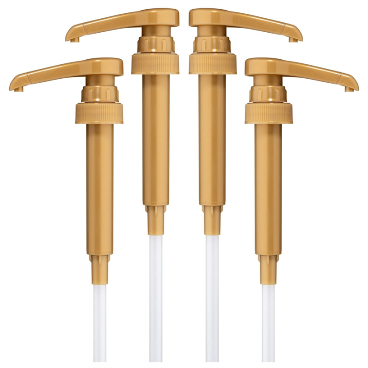 4PCS Coffee Syrup Pump Dispenser Bottle Presser Hand Pump Head for Coffee Flavoring Syrups