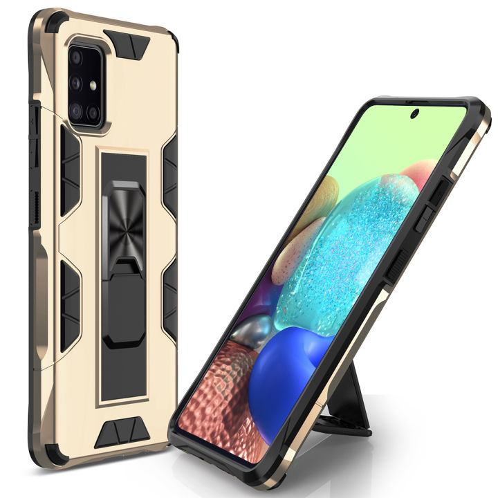 For Samsung Galaxy A71 5G Phone Case Armor Magentic Ring Car Holder Cover