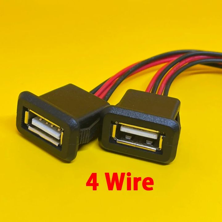 1pc%202/4%20Wire%20USB%202.0%20Female%20Power%20Jack%202Pin%204Pin%20Charging%20Port%20Connector%20with%20PH2.0%20Cable%20Electric%20Terminals%20USB%20Charger%20Socket%20-%20Image%206