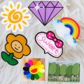 5 random pcs Cute acrylic badge cartoon brooch bag accessories with safety pin to attach. 