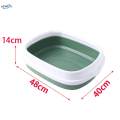 Cat Bedpan Detachable Semi open Litter Box for Bunny Cats Supplies Kitty Green. 