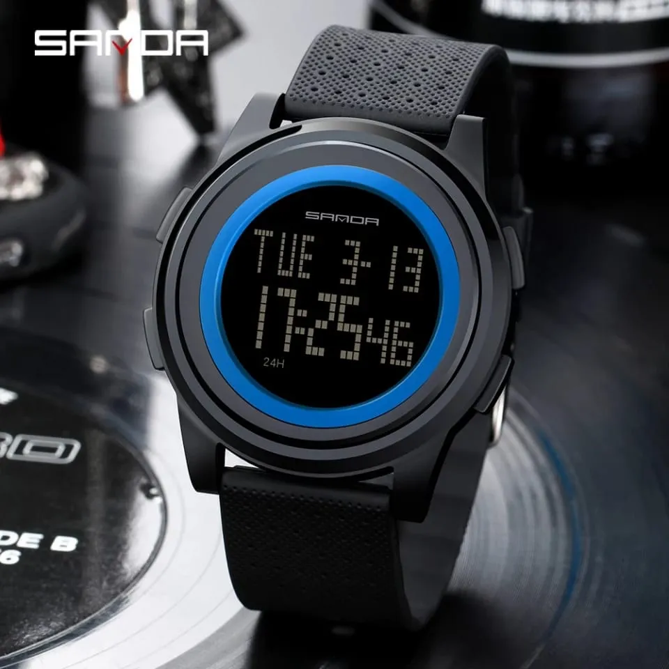 Sanda 337 Sport Watch Men Brand Luxury Electronic Led Digital