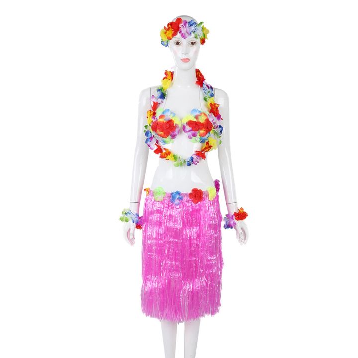 2%20Set%20Grass%20Skirt:%201%20Set%206%20Pcs%20Hawaiian%20Grass%20Skirt%20Flower%20Hula%20Lei%20Wristband%20Garland%20Fancy%20Dress%20Costume%20&%201%20Set%20Pink%20Children%20Hawaiian%20Grass%20Skirt%20Hula%20Luau%20Party%20-%20Image%203