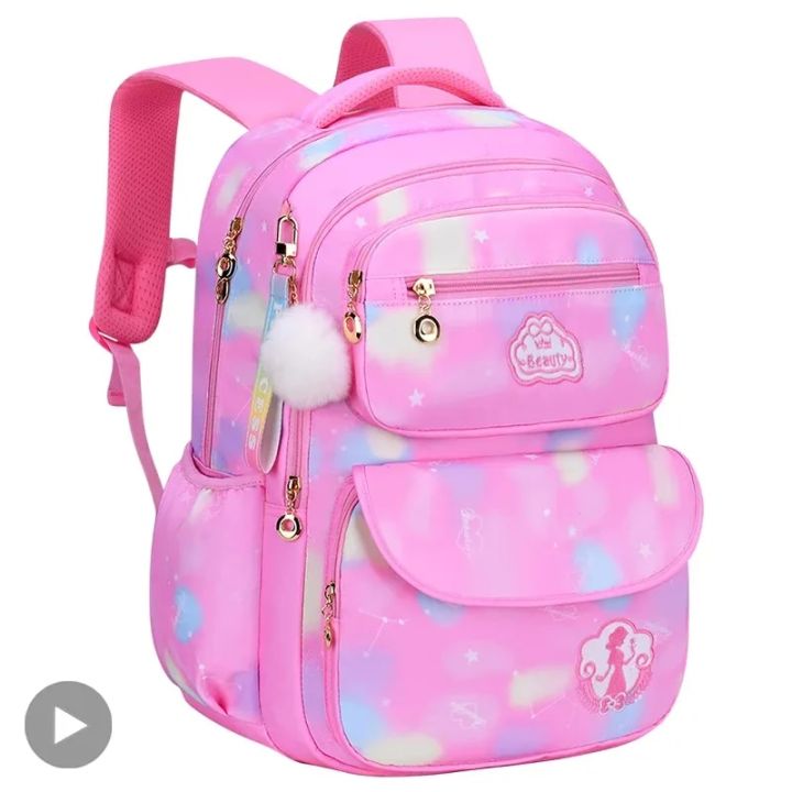 Girl Children Backpack School Bag Back Pack Pink For Kid Child Teenage  Schoolbag Primary Kawaii Cute Waterproof Little Class Kit - Main Image
