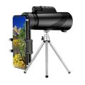 80X100 Powerful Monocular High Definition Zoom Night Vision Telescope Binoculars with SmartPhone Holder for Hunting Camping Tool.