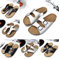 Couple cork slippers men's summer slippers men's sandals women's korean version of trendy outdoor beach shoes men's flip-flops men's shoes.