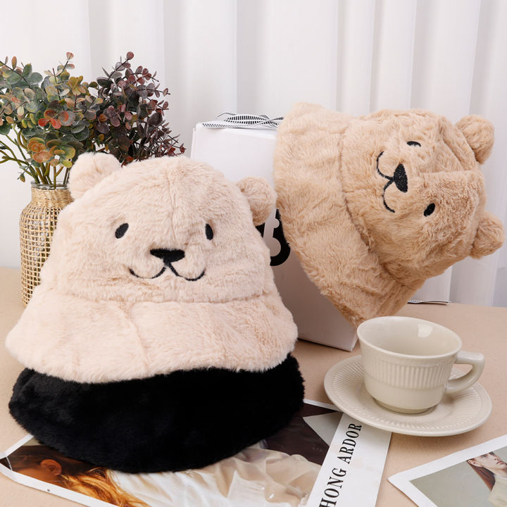 Teddy Bear Bucket Hat With Bear Ears Fuzzy Bear Bucket Hat Pattern