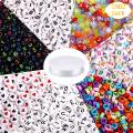 Children's Ornaments Accessories 1900 Beaded Spacer Beads round Acrylic English Letter Beads. 
