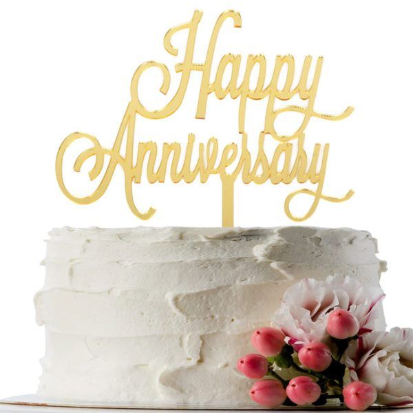 Happy Anniversary Cake Topper