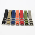 [autismaut] Nylon Watchband Fixed Fashion ATO NATO Thick and Soft Waterproof and Sweat-Proof Silver Steel Wire Woven. 