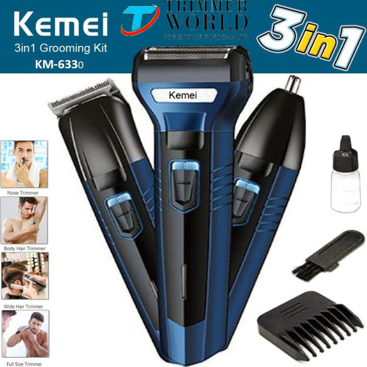 Kemei%20KM-6330%203%20in%201%20Professional%20Hair%20Trimmer%20Super%20Grooming%20Kit%20Shaver%20Clipper%20Nose%20Trimmer%20by%20Trimmer%20World%20-%20Image%202