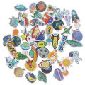 50Pcs Cartoon Space Planet Stickers Laptop Luggage Guitar Skateboard Decals BAWEI. 