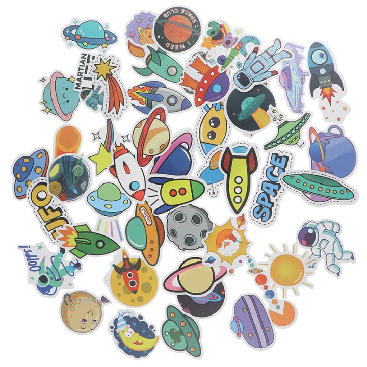 50Pcs%20Cartoon%20Space%20Planet%20Stickers%20Laptop%20Luggage%20Guitar%20Skateboard%20Decals%20BAWEI%20-%20Image%208