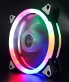 120mm Ultra Silent CPU Case Cooler Fan Dual Side Ring RGB Rainbow LED Fan. 