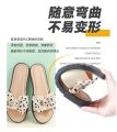 2023 Summer new fairy -style slippers Female indoor home furnishings Korean bow cute one sand slippers.