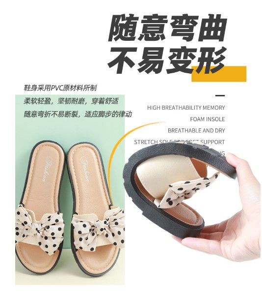 2023%20Summer%20new%20fairy%20-style%20slippers%20Female%20indoor%20home%20furnishings%20Korean%20bow%20cute%20one%20sand%20slippers%20-%20Image%206