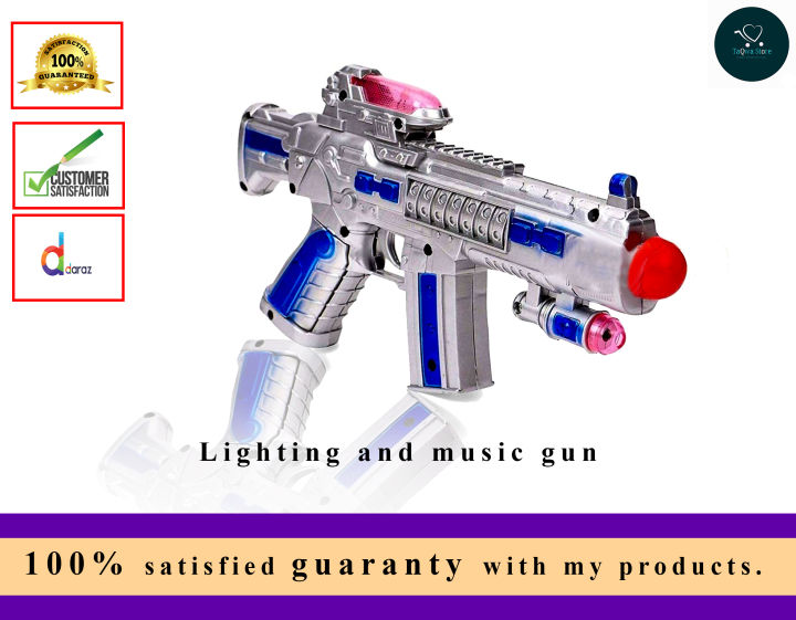 Battery Operated Musical, Lighting Gun Toys for Kids