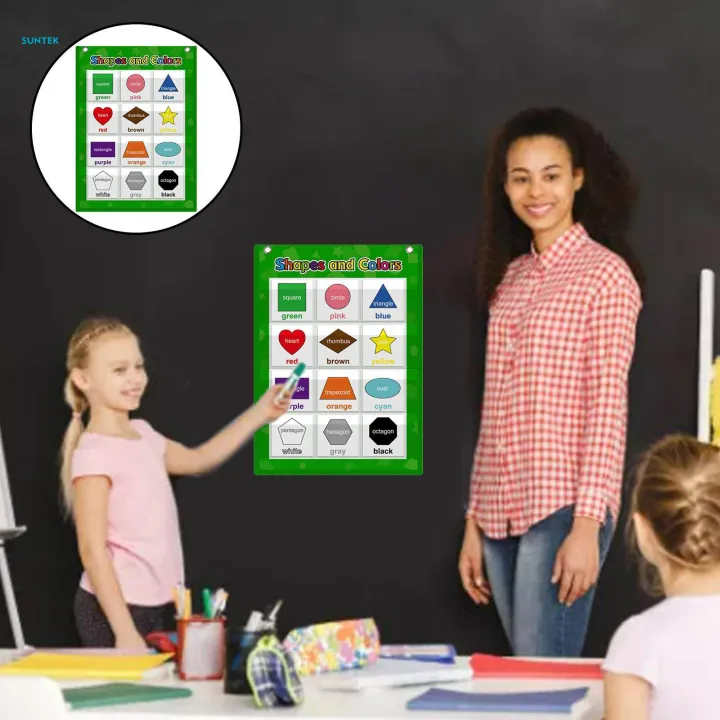 Foldable%20Pocket%20Chart%20Recognition%20Educational%2012%20Pockets%20Shape%20Color%20for%20Home%20Toddlers%20-%20Image%203