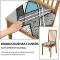 Stretch Square Chair Seat Cushion Cover With Elastic Bottom Chair Slipcover for Kitchen Hotel Banquet Dining Room Home Decor.
