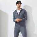 MVLYFLRT 100% Goat Cashmere Cardigan Men's Hooded Zipper Hoodie Autumn/Winter Large Knitted Loose Jacket New Warm Top. 