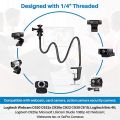 BRADOO-Camera Bracket with Enhanced Desk Jaw Clamp Flexible Gooseneck Stand for Webcam Brio 4K C925E C922X C922. 