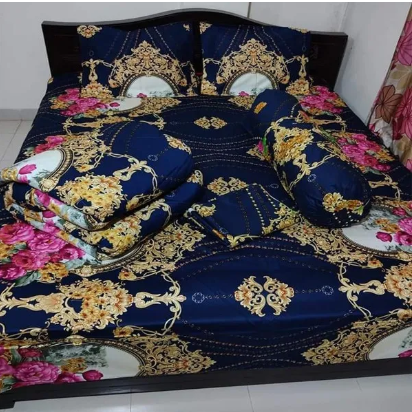 Comforter for Winter King size 5 pieces cxcclusive combo set comforter pillow cover bedsheet -08
