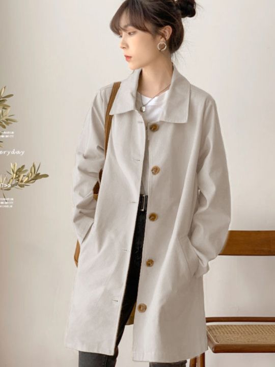 Women's%20Trench%20Coat%20Outerwears%20Korean%20Version%20Simple%20Casual%20Loose%20Solid%20Color%20Medium%20Long%20Top%20Jacket%20For%20Women%20Impermeable%20Mujer%20-%20Image%207